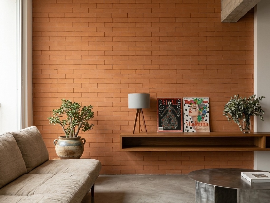 Brick Contemporâneo Terracota - 7x23 cm - Lepri
