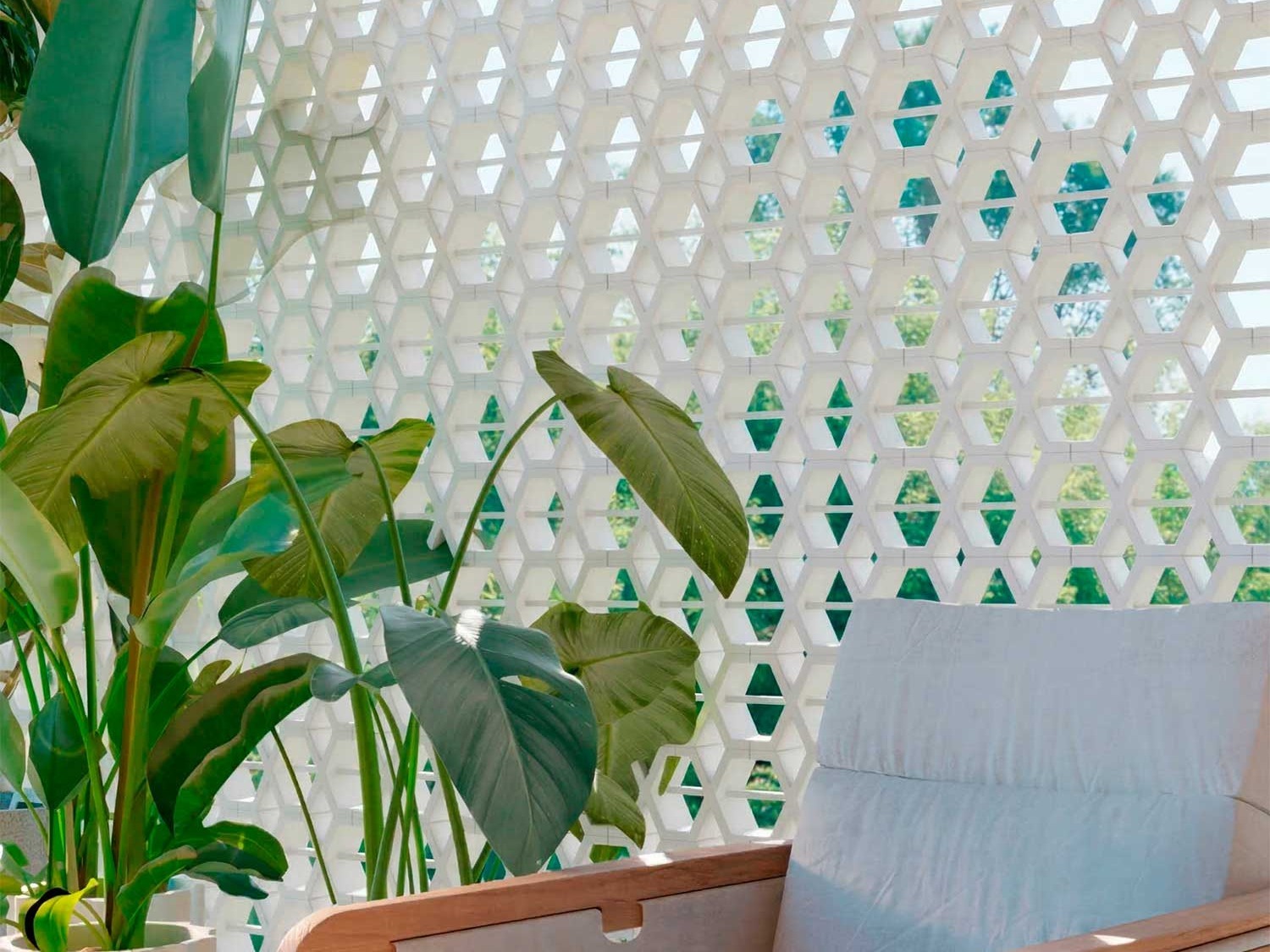 Detalhe ? Cobogó Entrelace - 14 x 25 cm - 5 cores - Del Favero