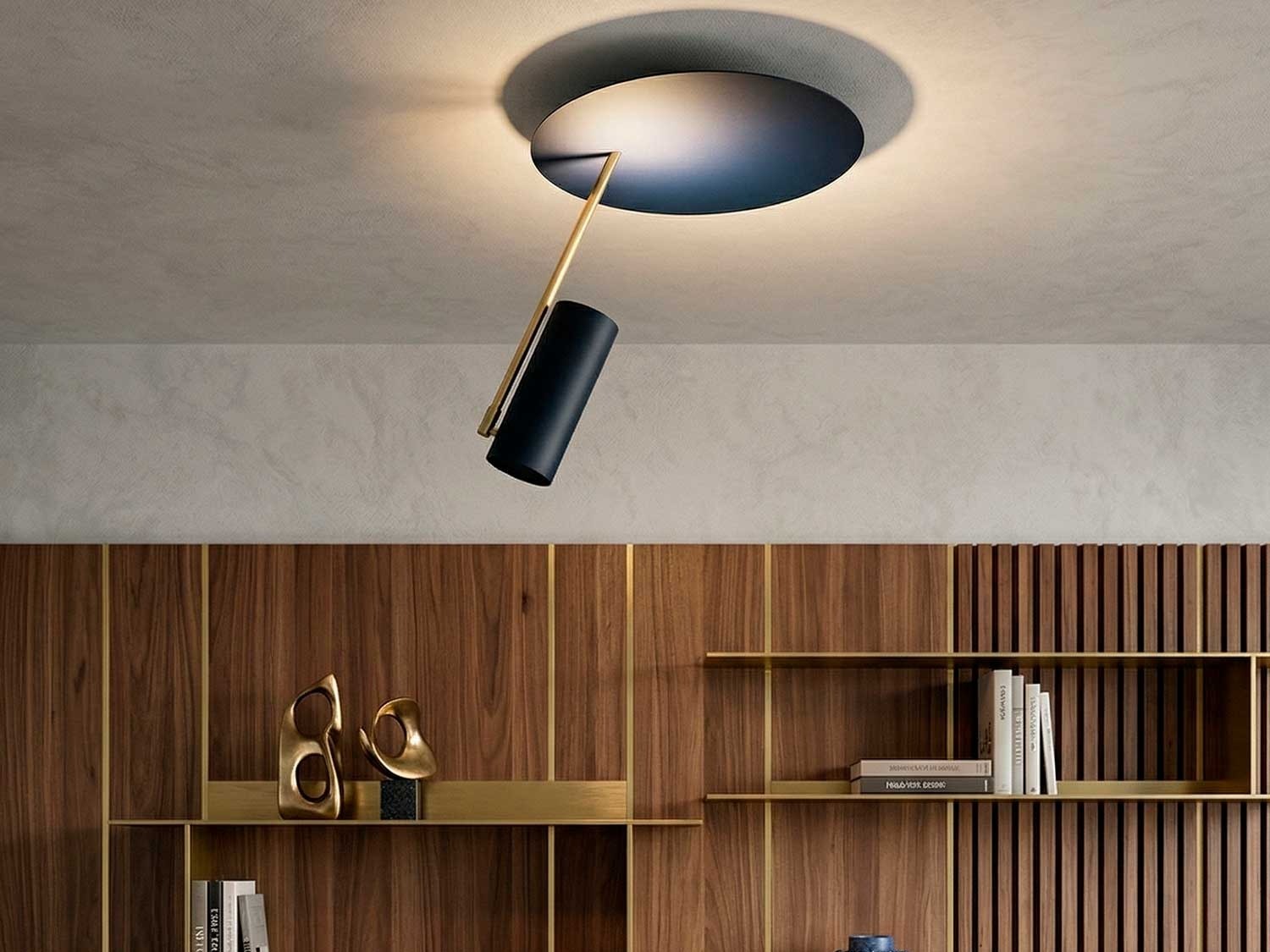 Detalhe ? Plafon Disco com Haste - Studio Munclair - 3394