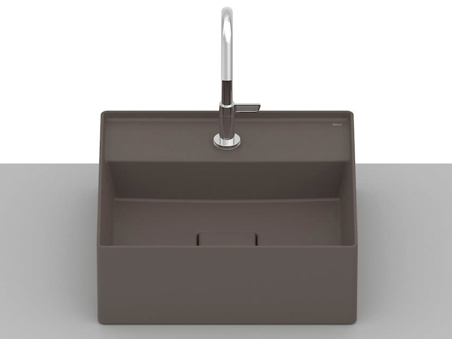Cuba de apoio 350x350mm com mesa Terra T8 Café - Roca