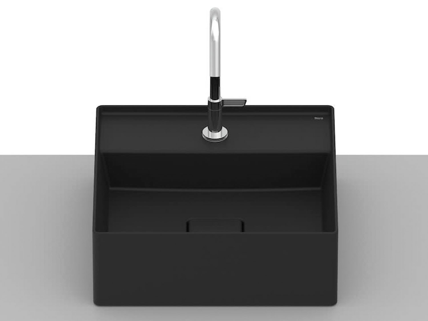 Cuba de apoio 350x350mm com mesa Terra T8 Matte Black - Roca