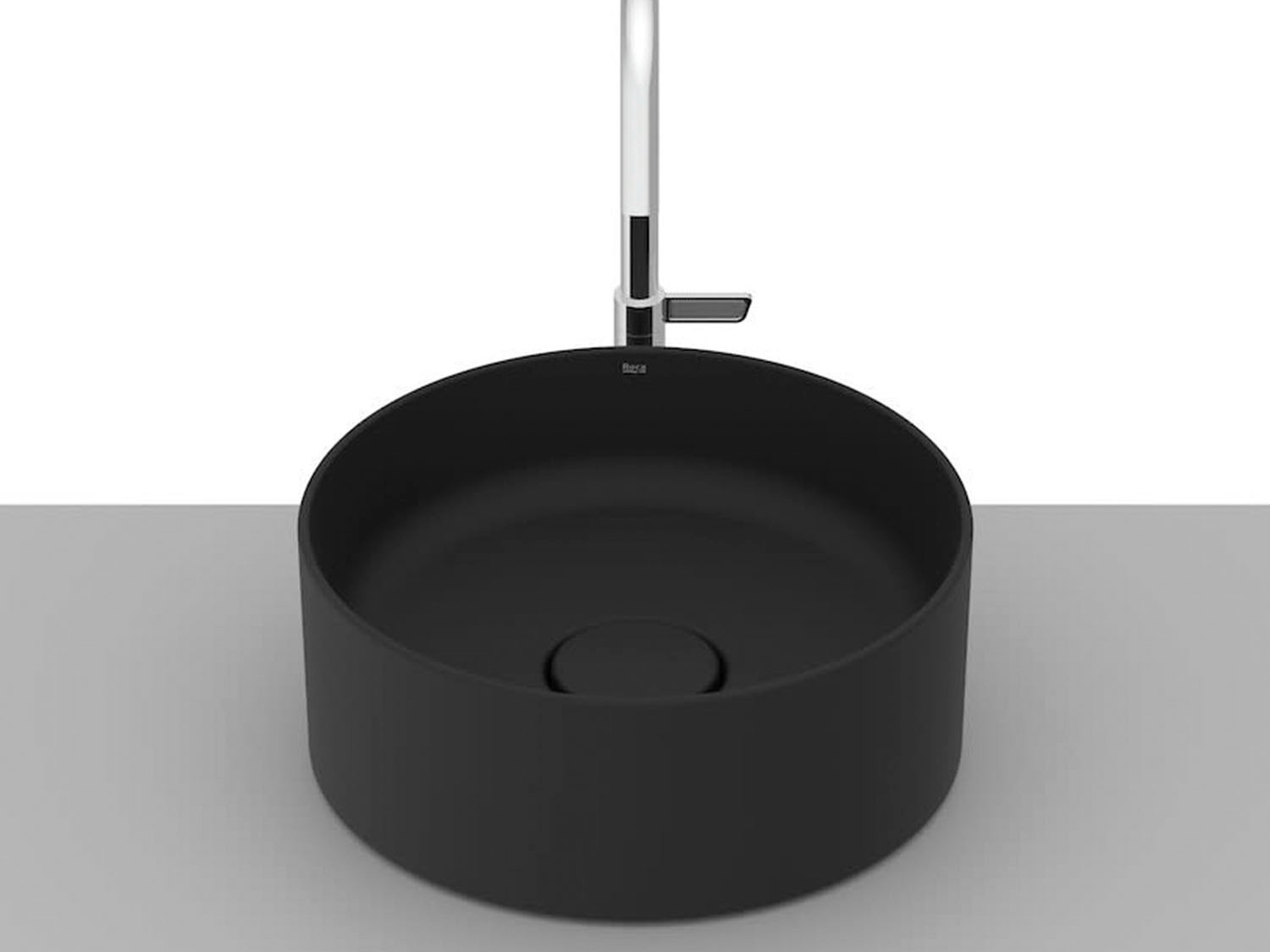 Cuba de apoio redonda 300 sem mesa Terra T1 Matte Black - Roca