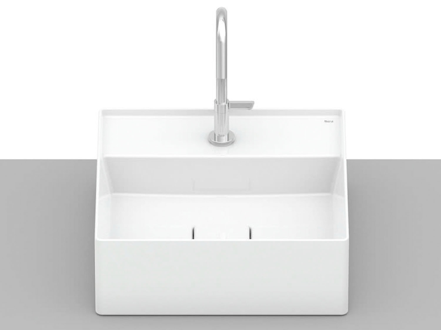 Cuba de apoio 350x350mm com mesa Terra T8 Branco - Roca